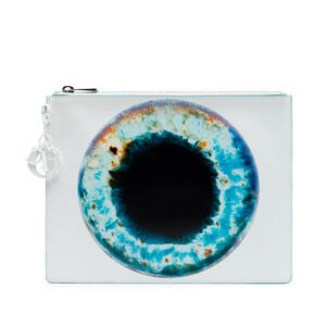 Pre-Loved Dior Marc Quinn Eyeball Print Leather Clutch